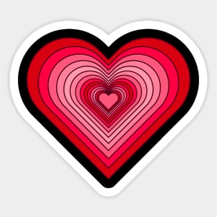 Cascading Heart Valentine's Day Sticker